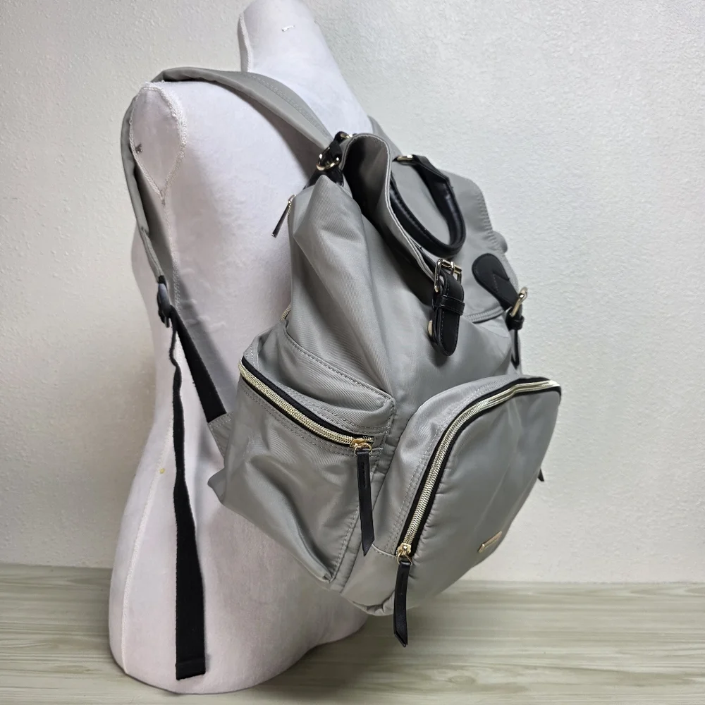 VOGSHOW Gray Stylish Travel Baby Bag, Backpack